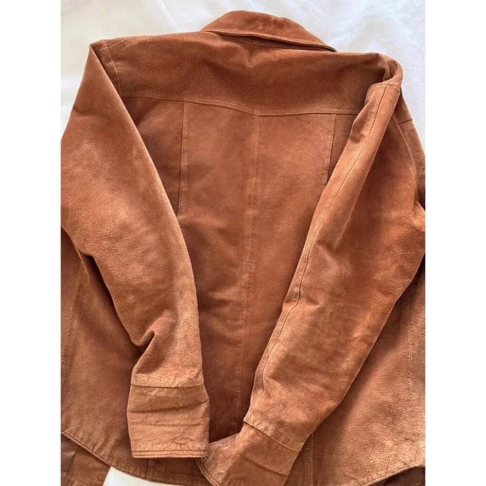 Vintage Genuine Suede Western Leather Shacket Size 12 Penny Lane Style - Picture 9 of 11